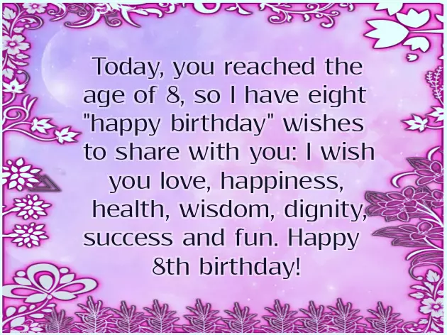 Birthday Wishes For 8 Year Old Son From Mom