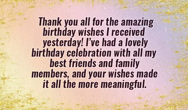 Thank You Note For Birthday Greetings Thank You Note For Birthday Greetings