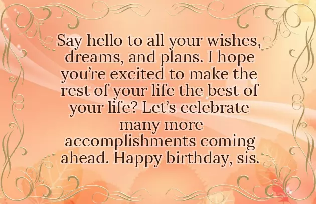 Dear Sister Birthday Wishes For Sister