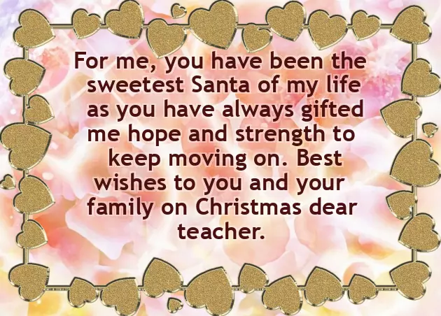Christmas Wishes To A Teacher