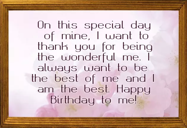 Birthday Greetings For Myself