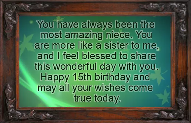 15Th Birthday Wishes For Niece