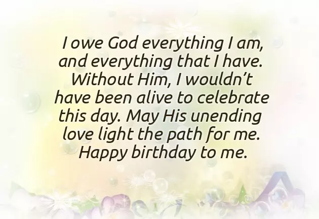 Happy Birthday To Me Message
