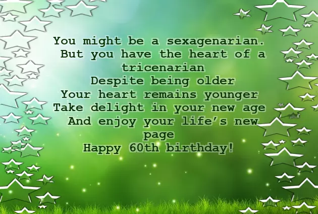 Poem For 60Th Birthday