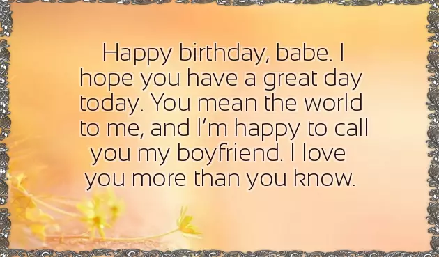 Birthday To My Boyfriend