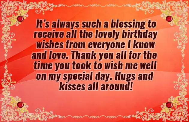 Saying Thanks To All For Birthday Wishes