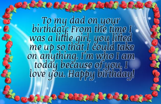 From Father To Daughter Birthday Wishes