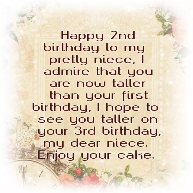 Birthday Wishes For 2 Years Old Niece