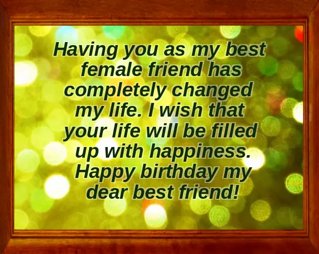 Happy Birthday To A Female Friend Happy Birthday To A Female Friend