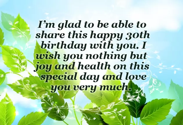 Birthday Wishes 30 Birthday Wishes 30