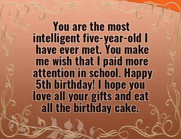 Happy Birthday To My 5 Year Old Son