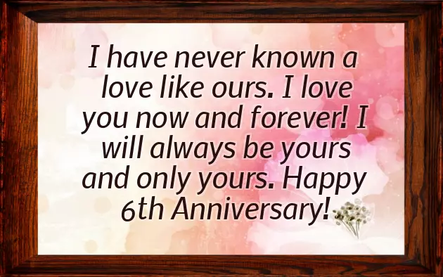 Happy 6Th Wedding Anniversary Wishes