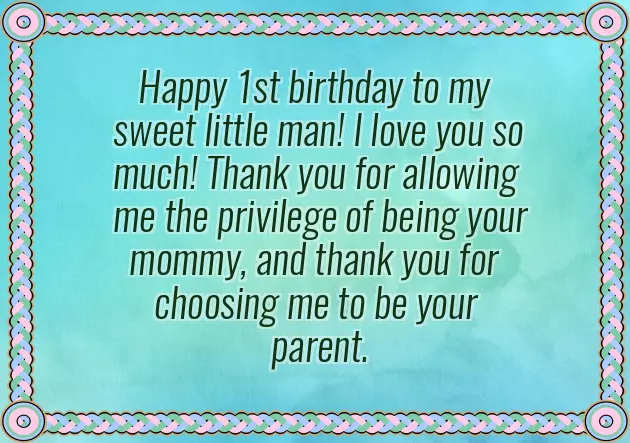 Happy One Year Birthday To My Son Happy One Year Birthday To My Son