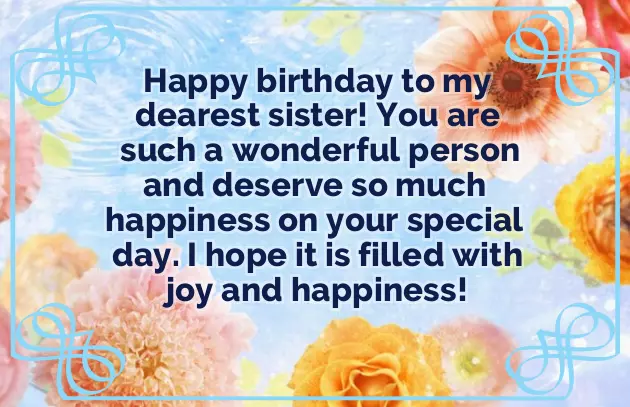 Birthday Wishes For Sister I Birthday Wishes For Sister I