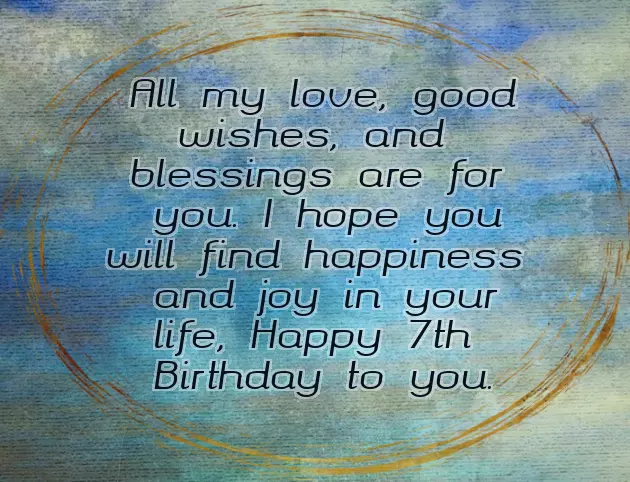 Birthday Wishes To 7 Years Old Girl Birthday Wishes To 7 Years Old Girl