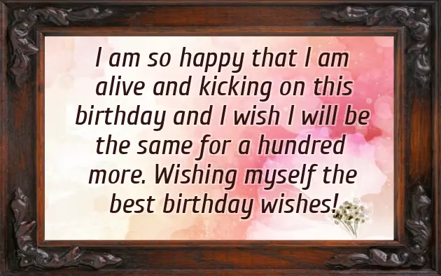 Birthday Greetings For Myself