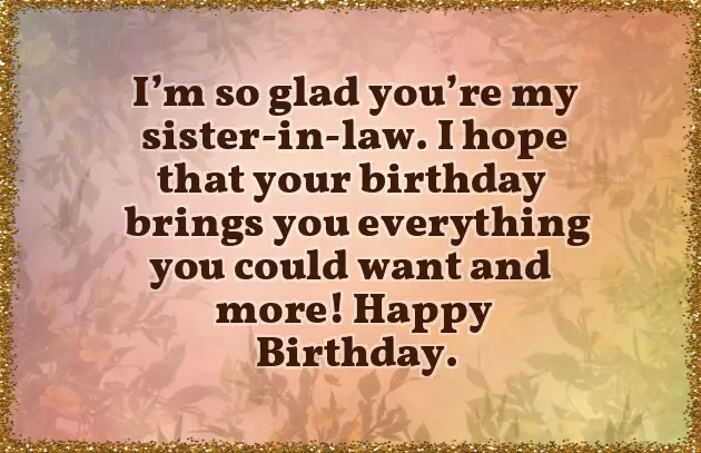 Wish You Happy Birthday Sister In Law Wish You Happy Birthday Sister In Law