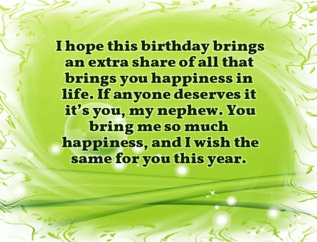 Birthday Wishes From Masi To Nephew