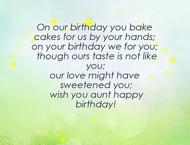 Happy Birthday To A Wonderful Aunt