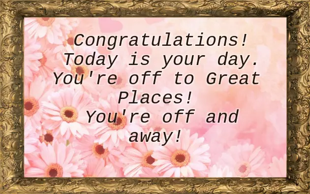 Congratulations To You For Winning