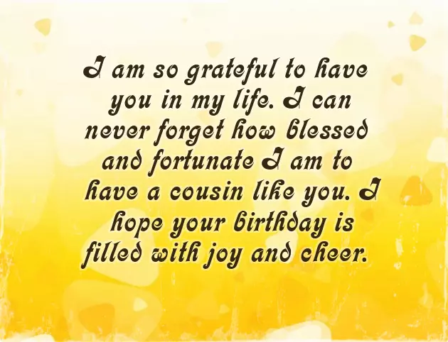 Birthday Greetings To A Cousin Girl