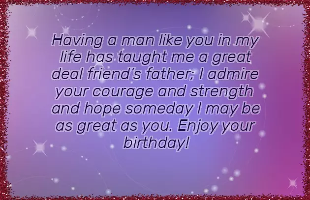 Birthday Wishes To Friends Father