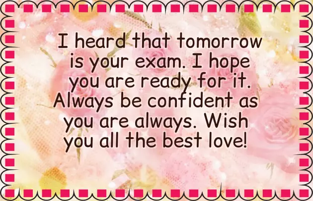 Exam Wishes For My Love Exam Wishes For My Love