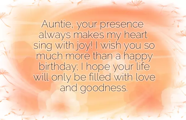 Birthday Wishes To My Favorite Aunt
