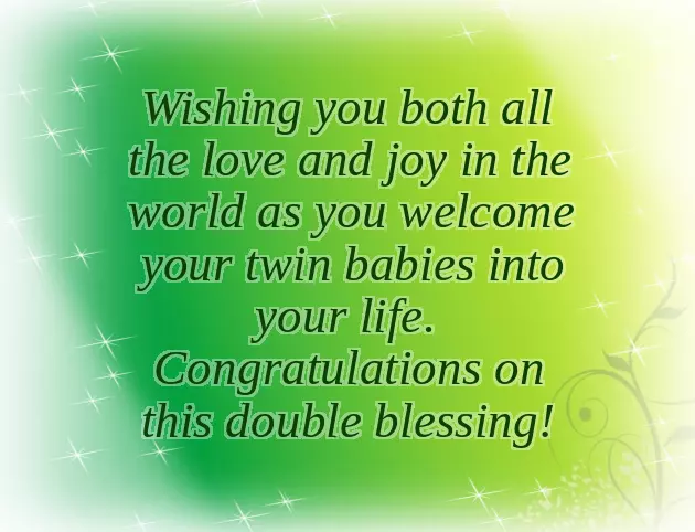 Twins Baby Congratulations Messages