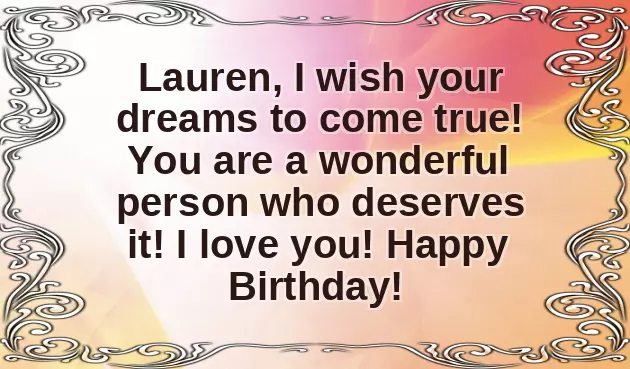 Happy Birthday Lauren Happy Birthday Lauren