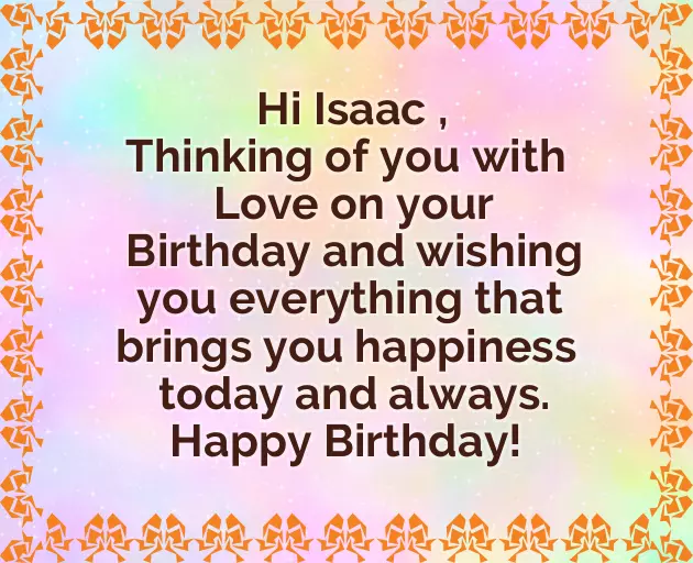Isaac Happy Birthday Isaac Happy Birthday