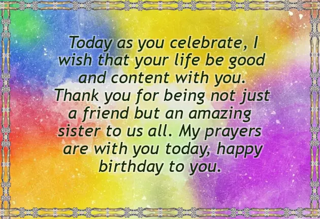 Best Friend Sister Birthday Wishes
