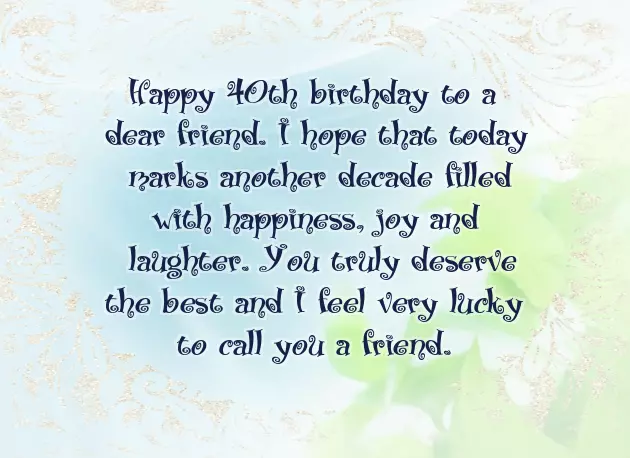 Birthday Wishes For 40 Year Old Son