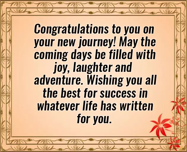 Best Wishes For New Journey Best Wishes For New Journey