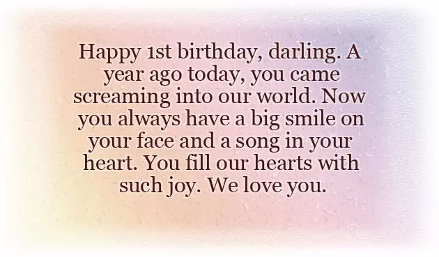 1St Year Birthday Wishes 1St Year Birthday Wishes