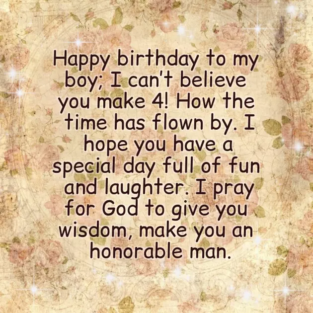 My Son 4Th Birthday Wishes My Son 4Th Birthday Wishes