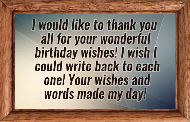 Thank You For Birthday Wishes Msg