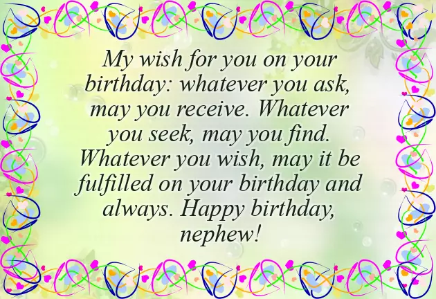 Wishes For Nephew Birthday