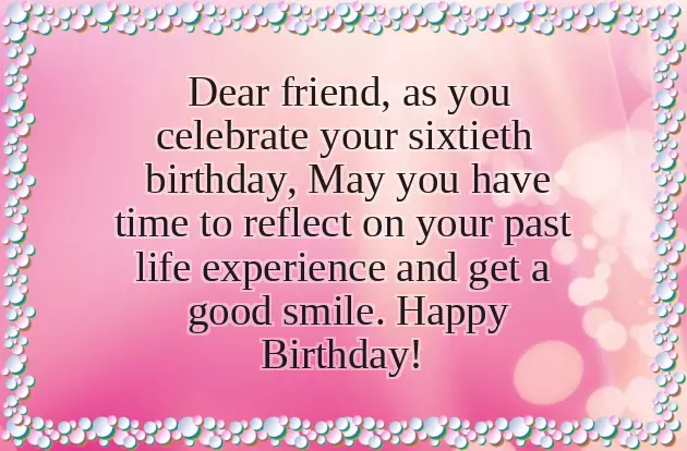 Birthday Wish For 60 Year Old Woman