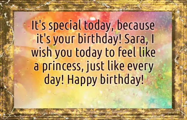 Sara Happy Birthday