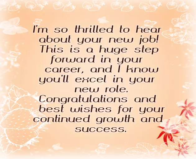 Congratulations For New Position Email