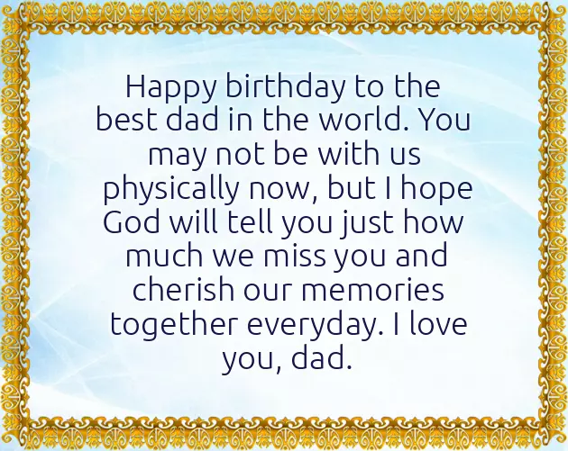 Birthday Wishes For Dad In Heaven From Daughter