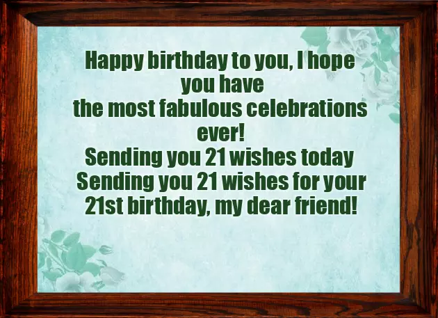 Congratulations On Your 21St Birthday