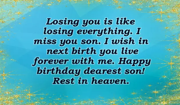 Happy Heavenly Birthday Son Happy Heavenly Birthday Son