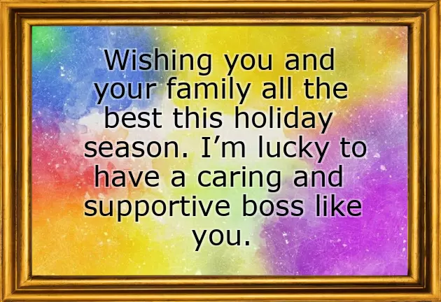 Christmas Wishes To My Boss
