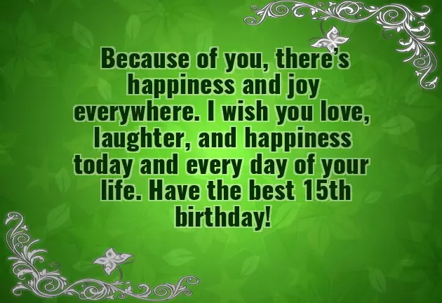15Th Birthday Wishes For Niece