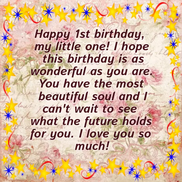 Birthday Wishes For 1St Year Baby Boy