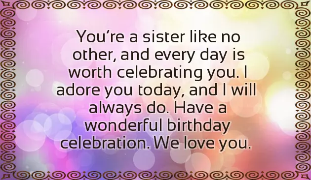 Good Words For Sister Birthday Good Words For Sister Birthday