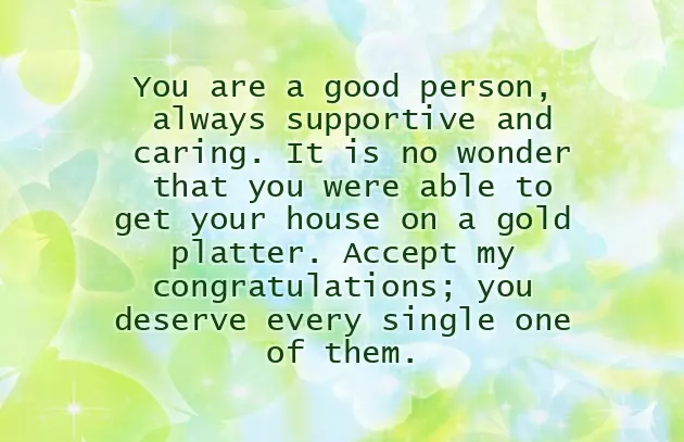 Congratulations On New House Message