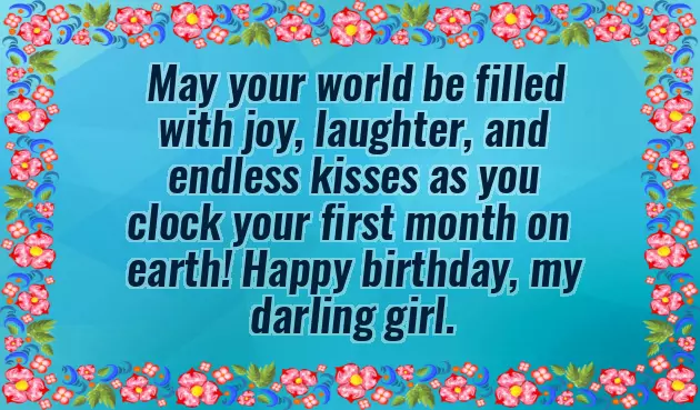 Happy 1 Month Baby Wishes